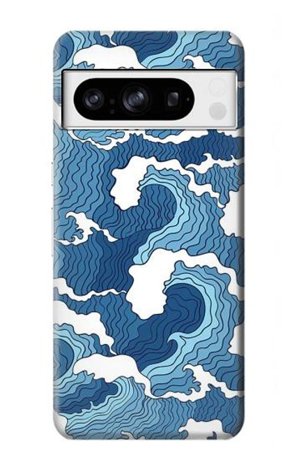 W3751 Wave Pattern Funda Carcasa Case y Caso Del Tirón Funda para Google Pixel 8 pro