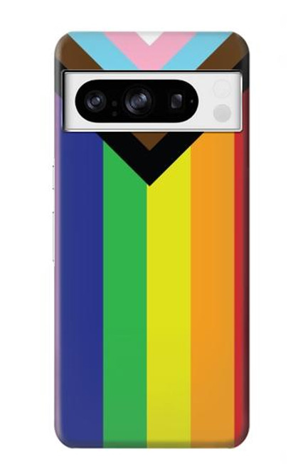 W3846 Pride Flag LGBT Funda Carcasa Case y Caso Del Tirón Funda para Google Pixel 8 pro
