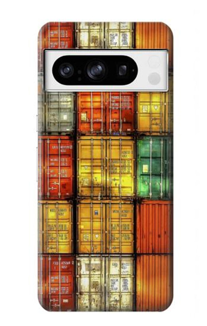 W3861 Colorful Container Block Funda Carcasa Case y Caso Del Tirón Funda para Google Pixel 8 pro