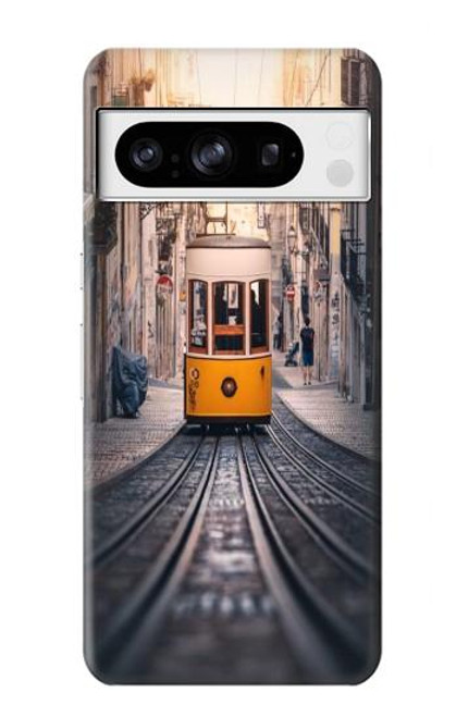 W3867 Trams in Lisbon Funda Carcasa Case y Caso Del Tirón Funda para Google Pixel 8 pro