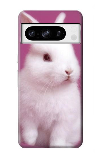 W3870 Cute Baby Bunny Funda Carcasa Case y Caso Del Tirón Funda para Google Pixel 8 pro