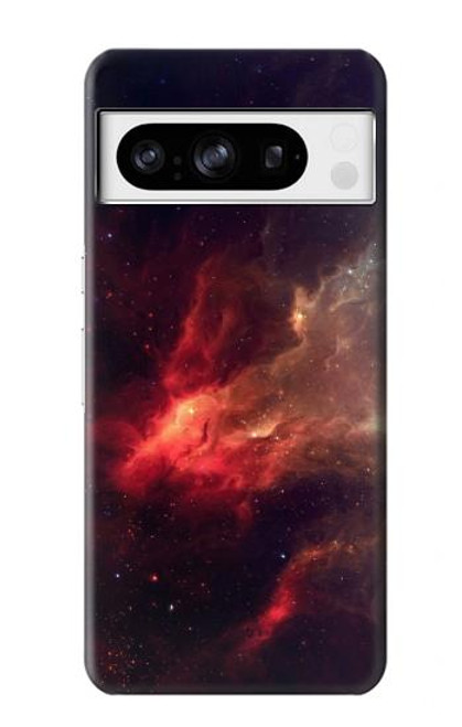 W3897 Red Nebula Space Funda Carcasa Case y Caso Del Tirón Funda para Google Pixel 8 pro