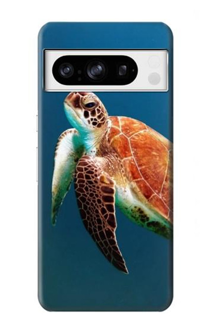 W3899 Sea Turtle Funda Carcasa Case y Caso Del Tirón Funda para Google Pixel 8 pro