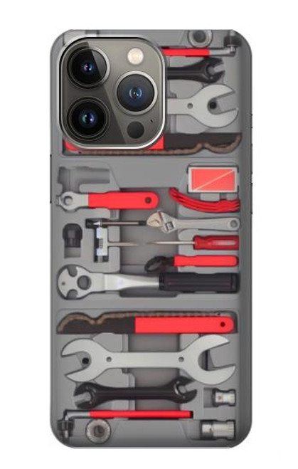 W3921 Bike Repair Tool Graphic Paint Funda Carcasa Case y Caso Del Tirón Funda para iPhone 14 Pro