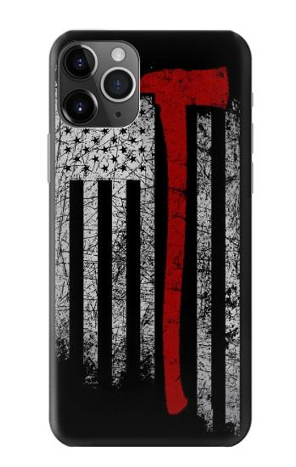 W3958 Firefighter Axe Flag Funda Carcasa Case y Caso Del Tirón Funda para iPhone 11 Pro