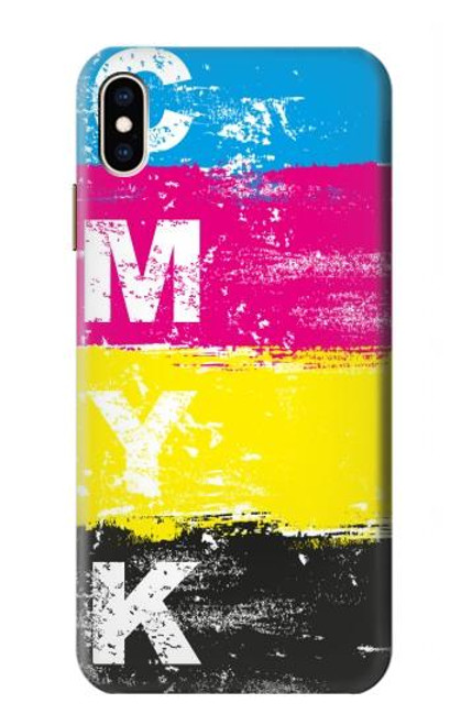 W3930 Cyan Magenta Yellow Key Funda Carcasa Case y Caso Del Tirón Funda para iPhone XS Max