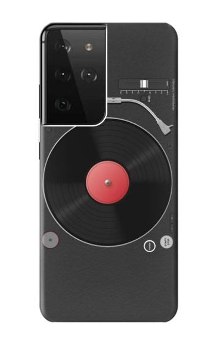 W3952 Turntable Vinyl Record Player Graphic Funda Carcasa Case y Caso Del Tirón Funda para Samsung Galaxy S21 Ultra 5G
