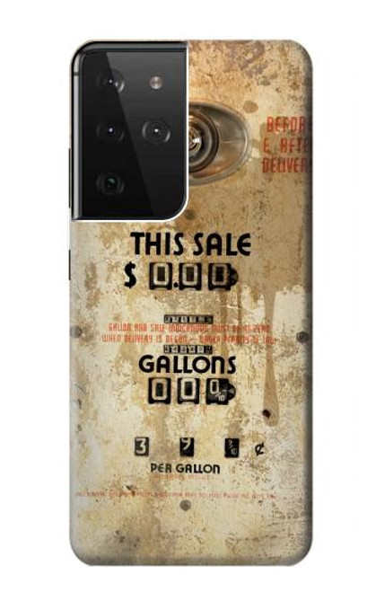 W3954 Vintage Gas Pump Funda Carcasa Case y Caso Del Tirón Funda para Samsung Galaxy S21 Ultra 5G