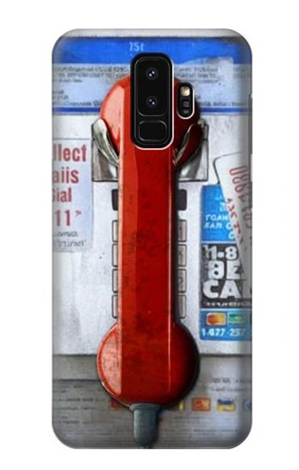 W3925 Collage Vintage Pay Phone Funda Carcasa Case y Caso Del Tirón Funda para Samsung Galaxy S9 Plus