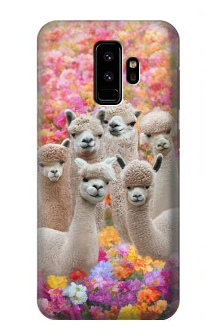 W3916 Alpaca Family Baby Alpaca Funda Carcasa Case y Caso Del Tirón Funda para Samsung Galaxy S9