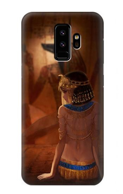 W3919 Egyptian Queen Cleopatra Anubis Funda Carcasa Case y Caso Del Tirón Funda para Samsung Galaxy S9