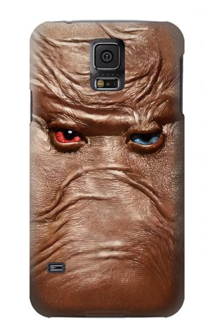 W3940 Leather Mad Face Graphic Paint Funda Carcasa Case y Caso Del Tirón Funda para Samsung Galaxy S5
