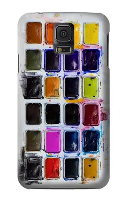 W3956 Watercolor Palette Box Graphic Funda Carcasa Case y Caso Del Tirón Funda para Samsung Galaxy S5