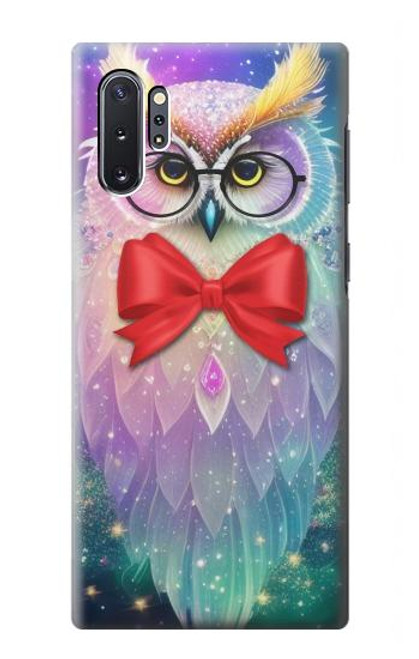 W3934 Fantasy Nerd Owl Funda Carcasa Case y Caso Del Tirón Funda para Samsung Galaxy Note 10 Plus