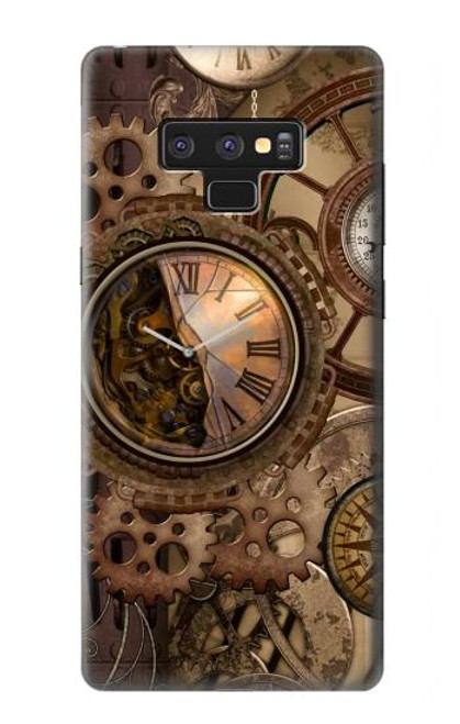 W3927 Compass Clock Gage Steampunk Funda Carcasa Case y Caso Del Tirón Funda para Note 9 Samsung Galaxy Note9