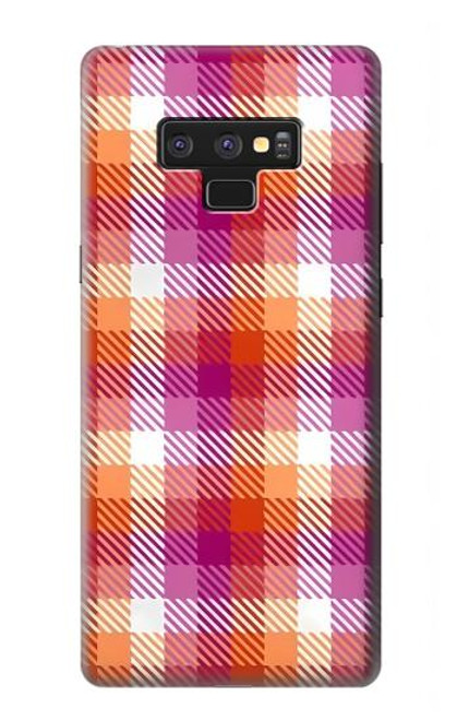 W3941 LGBT Lesbian Pride Flag Plaid Funda Carcasa Case y Caso Del Tirón Funda para Note 9 Samsung Galaxy Note9