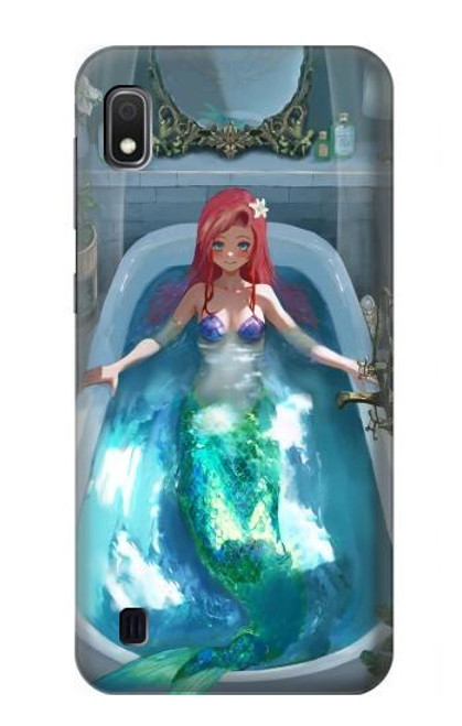 W3911 Cute Little Mermaid Aqua Spa Funda Carcasa Case y Caso Del Tirón Funda para Samsung Galaxy A10