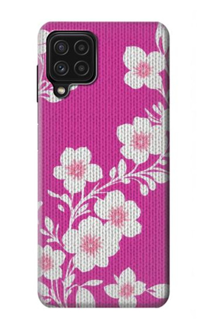 W3924 Cherry Blossom Pink Background Funda Carcasa Case y Caso Del Tirón Funda para Samsung Galaxy A22 4G