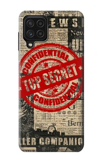 W3937 Text Top Secret Art Vintage Funda Carcasa Case y Caso Del Tirón Funda para Samsung Galaxy A22 4G