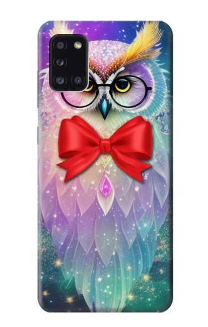 W3934 Fantasy Nerd Owl Funda Carcasa Case y Caso Del Tirón Funda para Samsung Galaxy A31