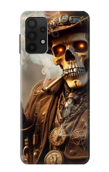 W3949 Steampunk Skull Smoking Funda Carcasa Case y Caso Del Tirón Funda para Samsung Galaxy A32 4G