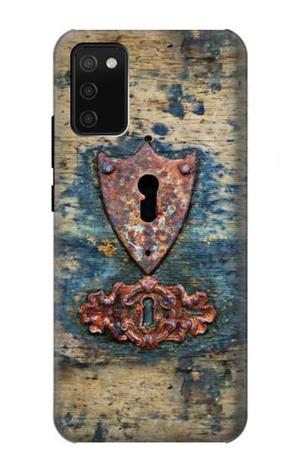 W3955 Vintage Keyhole Weather Door Funda Carcasa Case y Caso Del Tirón Funda para Samsung Galaxy A02s, Galaxy M02s  (NOT FIT with Galaxy A02s Verizon SM-A025V)