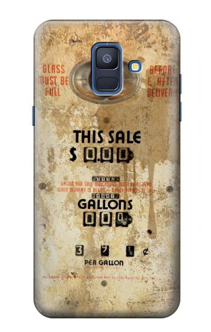 W3954 Vintage Gas Pump Funda Carcasa Case y Caso Del Tirón Funda para Samsung Galaxy A6 (2018)