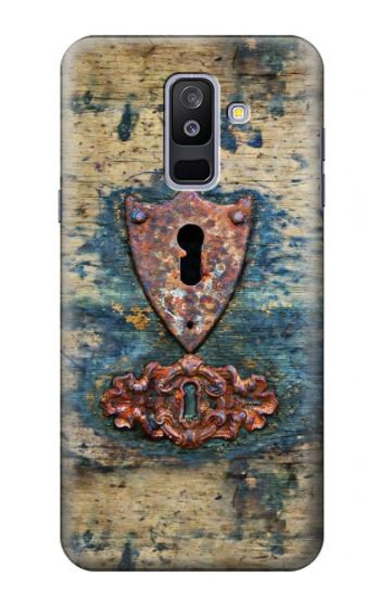 W3955 Vintage Keyhole Weather Door Funda Carcasa Case y Caso Del Tirón Funda para Samsung Galaxy A6+ (2018), J8 Plus 2018, A6 Plus 2018