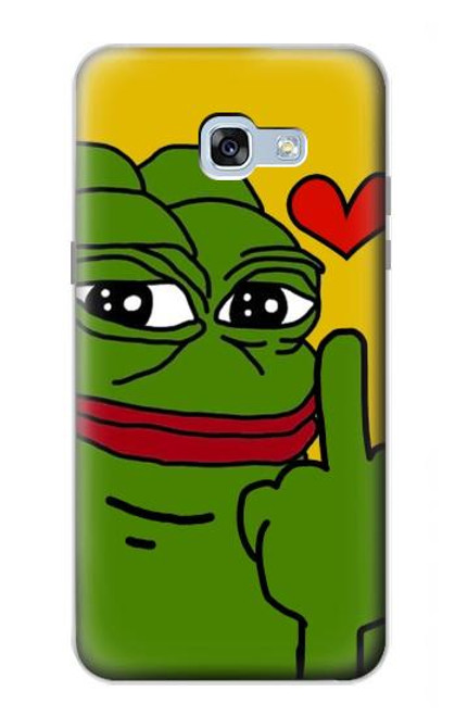 W3945 Pepe Love Middle Finger Funda Carcasa Case y Caso Del Tirón Funda para Samsung Galaxy A5 (2017)