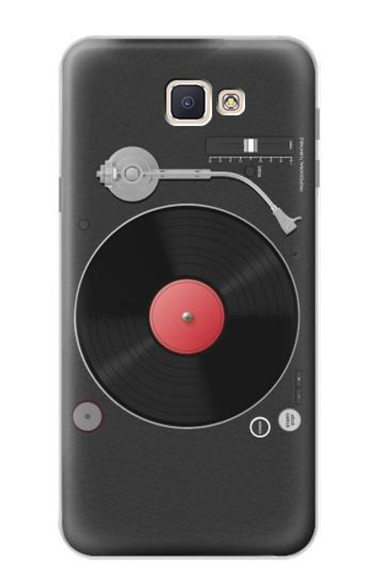 W3952 Turntable Vinyl Record Player Graphic Funda Carcasa Case y Caso Del Tirón Funda para Samsung Galaxy J7 Prime (SM-G610F)