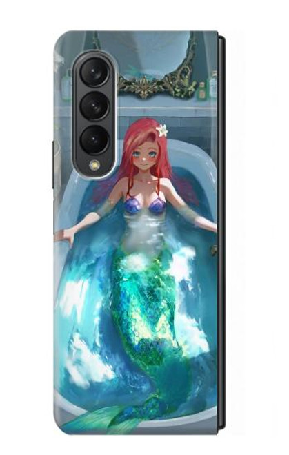 W3911 Cute Little Mermaid Aqua Spa Funda Carcasa Case y Caso Del Tirón Funda para Samsung Galaxy Z Fold 3 5G