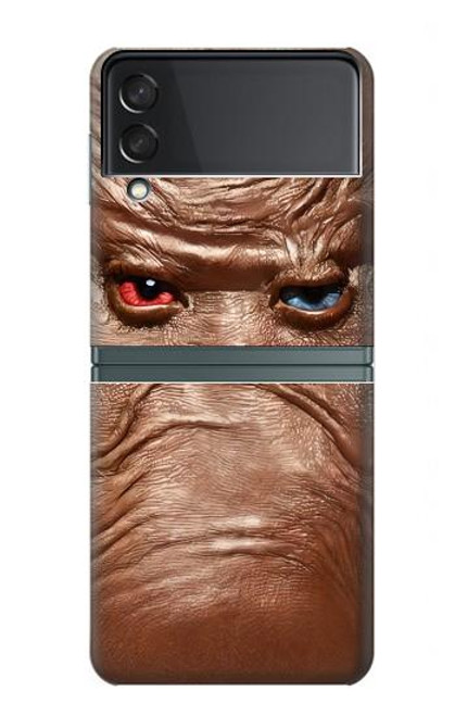 W3940 Leather Mad Face Graphic Paint Funda Carcasa Case y Caso Del Tirón Funda para Samsung Galaxy Z Flip 3 5G