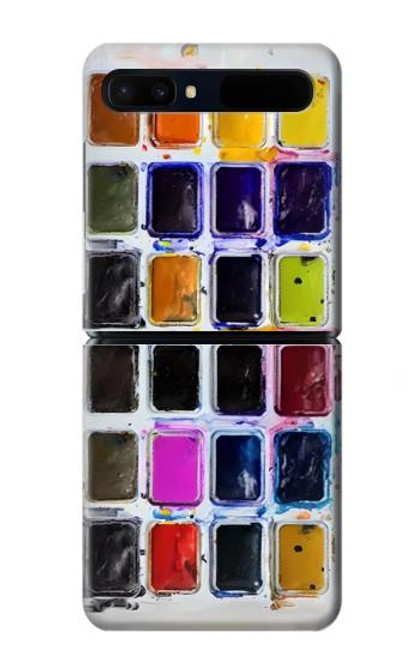 W3956 Watercolor Palette Box Graphic Funda Carcasa Case y Caso Del Tirón Funda para Samsung Galaxy Z Flip 5G