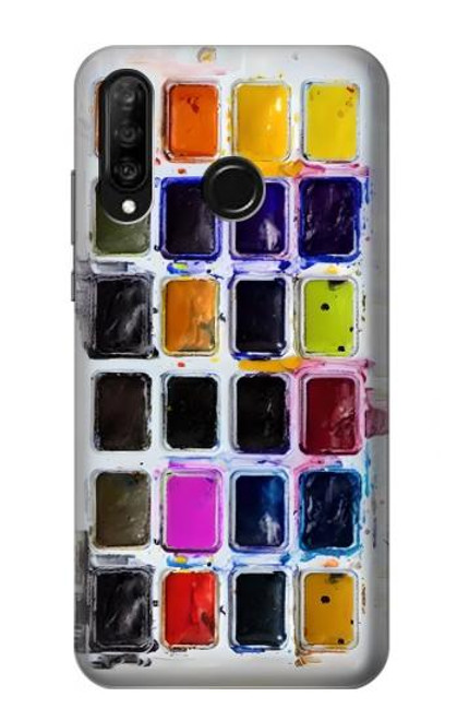 W3956 Watercolor Palette Box Graphic Funda Carcasa Case y Caso Del Tirón Funda para Huawei P30 lite