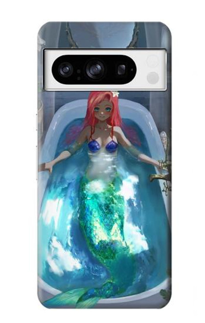 W3912 Cute Little Mermaid Aqua Spa Funda Carcasa Case y Caso Del Tirón Funda para Google Pixel 8 pro