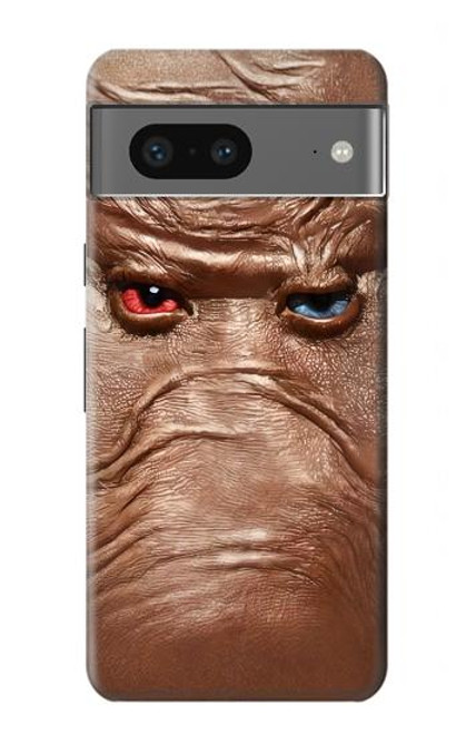 W3940 Leather Mad Face Graphic Paint Funda Carcasa Case y Caso Del Tirón Funda para Google Pixel 7