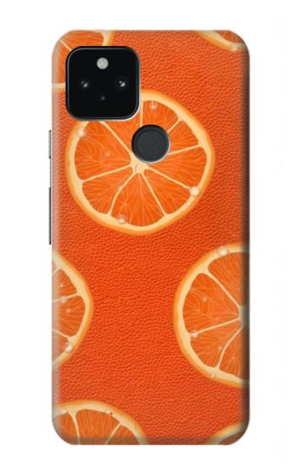 W3946 Seamless Orange Pattern Funda Carcasa Case y Caso Del Tirón Funda para Google Pixel 5