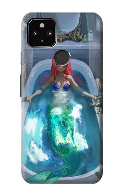 W3912 Cute Little Mermaid Aqua Spa Funda Carcasa Case y Caso Del Tirón Funda para Google Pixel 4a 5G