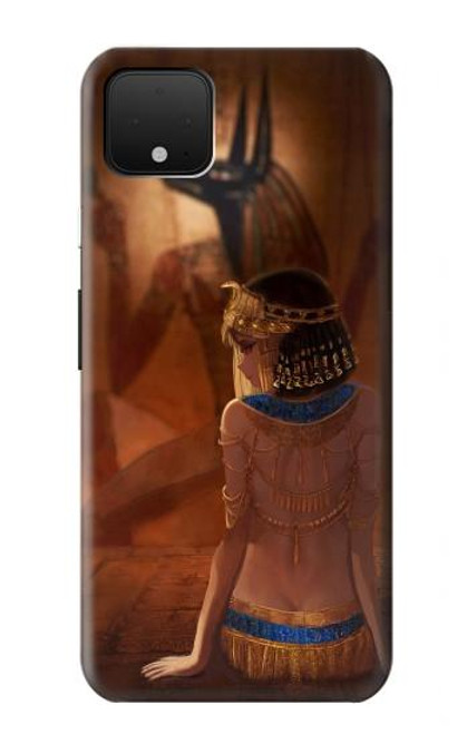 W3919 Egyptian Queen Cleopatra Anubis Funda Carcasa Case y Caso Del Tirón Funda para Google Pixel 4 XL