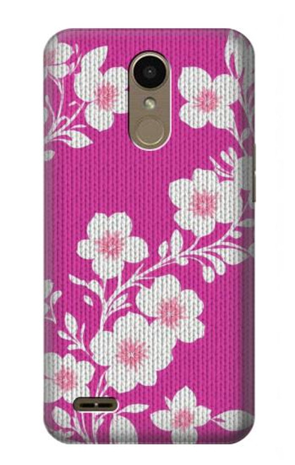 W3924 Cherry Blossom Pink Background Funda Carcasa Case y Caso Del Tirón Funda para LG K10 (2018), LG K30