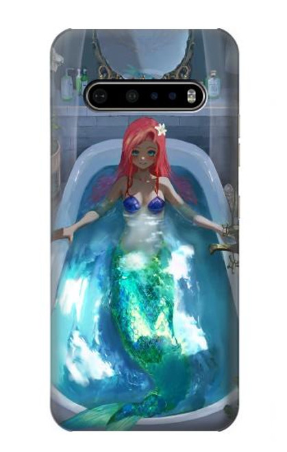 W3912 Cute Little Mermaid Aqua Spa Funda Carcasa Case y Caso Del Tirón Funda para LG V60 ThinQ 5G