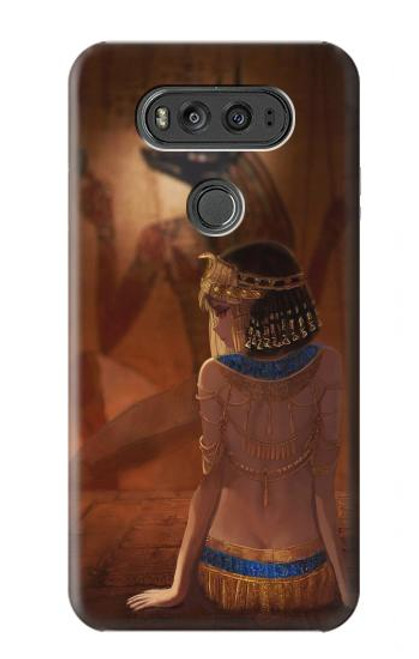 W3919 Egyptian Queen Cleopatra Anubis Funda Carcasa Case y Caso Del Tirón Funda para LG V20