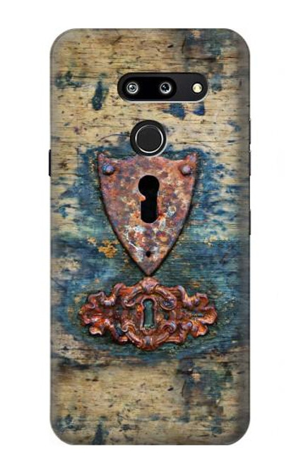 W3955 Vintage Keyhole Weather Door Funda Carcasa Case y Caso Del Tirón Funda para LG G8 ThinQ