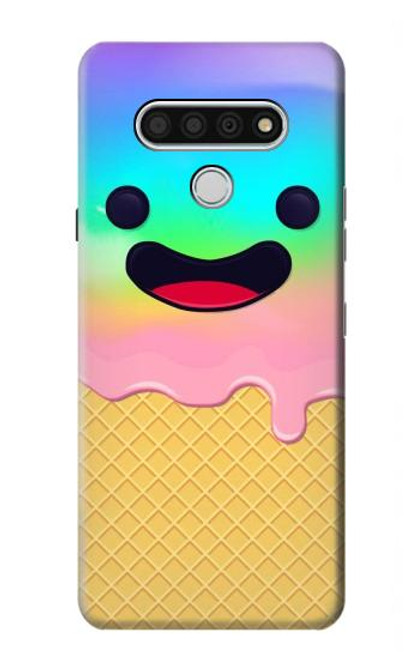 W3939 Ice Cream Cute Smile Funda Carcasa Case y Caso Del Tirón Funda para LG Stylo 6