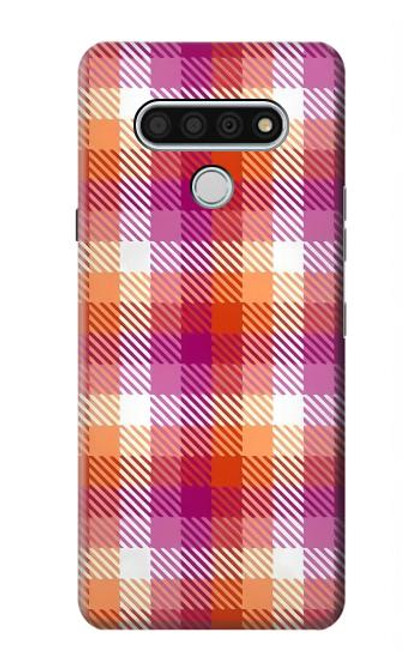 W3941 LGBT Lesbian Pride Flag Plaid Funda Carcasa Case y Caso Del Tirón Funda para LG Stylo 6