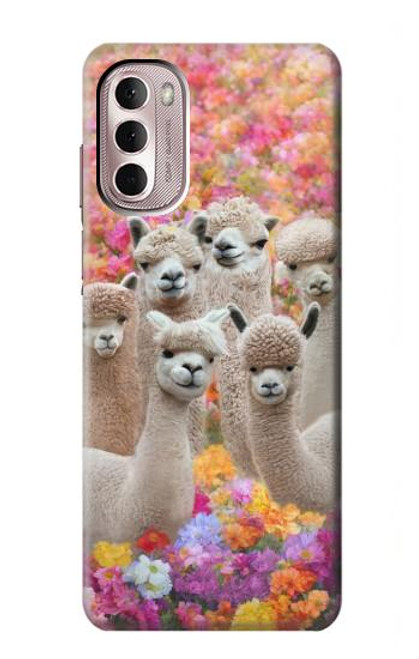 W3916 Alpaca Family Baby Alpaca Funda Carcasa Case y Caso Del Tirón Funda para Motorola Moto G Stylus 4G (2022)