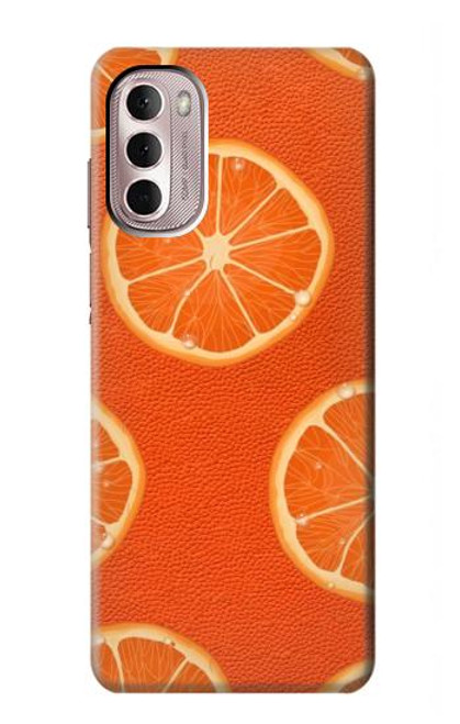 W3946 Seamless Orange Pattern Funda Carcasa Case y Caso Del Tirón Funda para Motorola Moto G Stylus 4G (2022)