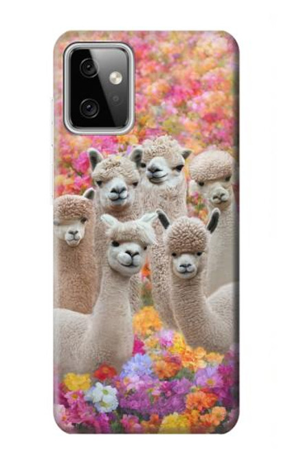 W3916 Alpaca Family Baby Alpaca Funda Carcasa Case y Caso Del Tirón Funda para Motorola Moto G Power (2023) 5G