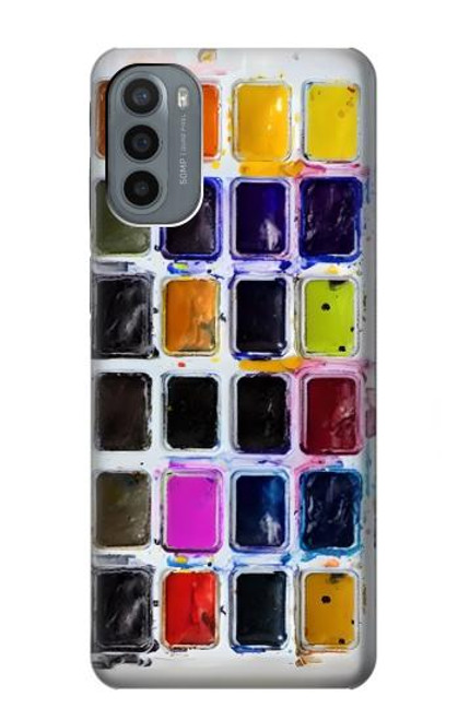 W3956 Watercolor Palette Box Graphic Funda Carcasa Case y Caso Del Tirón Funda para Motorola Moto G31