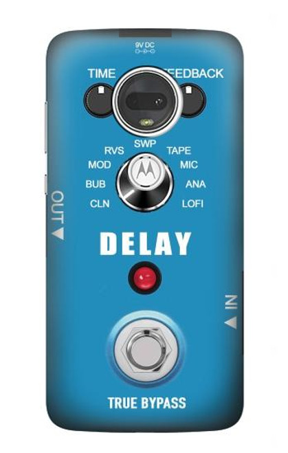 W3962 Guitar Analog Delay Graphic Funda Carcasa Case y Caso Del Tirón Funda para Motorola Moto G7, Moto G7 Plus